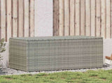 Garden Storage Box Poly Rattan 100x50x50 cm Grey 46473