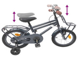 Kids Bike 12 Inches for 2-4 Years Old Dark Grey 42009265