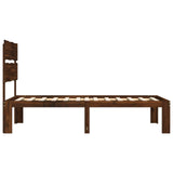 Single Bed Frame with Headboard ROSTOCK Dark Brown 90 x 190 cm 903482