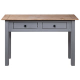 Console Table Grey 110x40x72 cm Solid Pine Wood Panama Range 282680