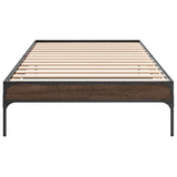 Bed Frame without Mattress Brown Oak 100x200 cm 845030