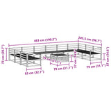 Outdoor Sofa Set 11 pcs Natural Solid Acacia Wood 3368287