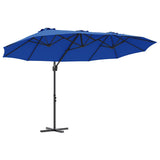 Umbrella 372 x 198 x 243 cm Polyester and Aluminium Azurblau 42003380