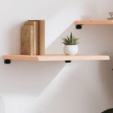 Wall Shelf 60x60x cm Untreated Solid Wood Oak 363534