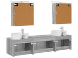 Bathroom Cabinet Set 5 pcs Grey Sonoma Engineered Wood 3406444