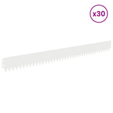 Lawn Edging 30 pcs 103 x 10 cm Steel White 8008426