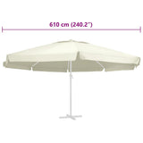 Replacement Fabric for Outdoor Parasol Sand 610 cm 312546