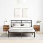 ZNTS Wall-mounted Bedside Cabinets 2 pcs Old Wood 38x34x40 cm 861262