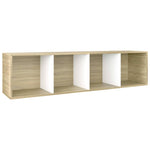 ZNTS Book Cabinet/TV Cabinet White and Sonoma Oak 36x30x114 cm Engineered Wood 800149