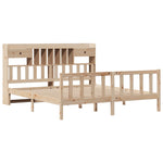 ZNTS Bookcase Bed without Mattress 200x200 cm Solid Wood Pine 3321751