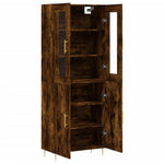 Highboard Smoked Oak 69.5x34x180 cm Engineered Wood 3198206