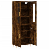 Highboard Smoked Oak 69.5x34x180 cm Engineered Wood 3198206