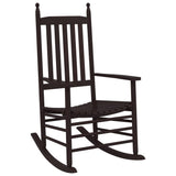 Rocking Chairs with Curved Seats 2 pcs Brown Solid Wood Poplar 3281587