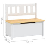 4 Piece Children Table and Chair Set White and Beige MDF 10412