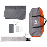 Camping Tarp Grey and Orange 430x380x210 cm Waterproof 94681