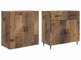 Cabinet Set 2 pcs Old Wood 66 x 34.5 x 89.5 cm Engineered Wood 3416671