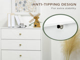 Tall Chest of Drawers, 4-Drawer Dresser for Bedroom, Modern Storage Cabinets with Hairpin Legs, T3398P344338