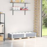 Pallet Collar Grey 150x50 cm Solid Wood Pine 4010295