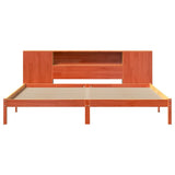 Bookcase Bed without Mattress Wax Brown 180x200 cm Super King Solid Wood Pine 3321557