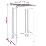 3 Piece Garden Bar Set Solid Wood Acacia 3154388