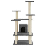 Cat Tree with Sisal Scratching Posts Dark Grey 110 cm 171481