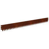 Lawn Edging 30 pcs 103 x 10 cm Steel Rusty 8008446