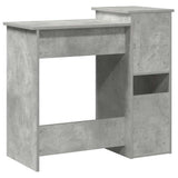 Desk with Shelves Concrete Grey 84x40x78 cm Engineered Wood 860448