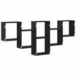 ZNTS Wall Shelf Black Oak 159x18x66 cm Engineered Wood 868073