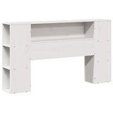 Bookcase Bed without Mattress White 140x200cm Solid Wood Pine 3322516
