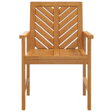 Garden Dining Chair Set of 3 Natural wood Solid acacia wood 362228