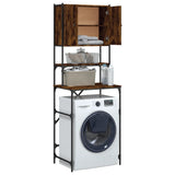 Washing Machine Cabinet Smoked Oak 68x48.5x194 cm 838975
