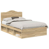 Bed Frame with Headboard Sonoma 120 x 200 cm Solid Pine Wood 3413328