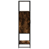 Highboard Smoked Oak 68x35x139 cm Engineered Wood and Metal 849041