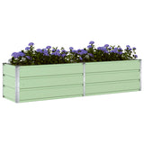 Planter Pastel Green 195 x 50 x 45 cm Galvanised Steel 42018256