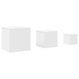 Side Tables 3 pcs White Engineered Wood 808585