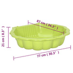 ZNTS Sandpits 2 pcs Green 77x87x21cm Plastic 317738