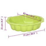 ZNTS Sandpits 2 pcs Green 77x87x21cm Plastic 317738