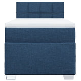 Box Spring Bed with Mattress Blue 90x200 cm Fabric 3285777