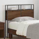 Storage Headboard with Shelf Brown oak 80 cm Engineered wood 859729
