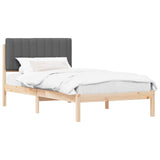Bed Frame with Upholstered Headboard Dark Grey 100 x 200 cm 878070