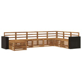 Outdoor Sofa Set 8 pcs Natural Solid Acacia Wood 3384720
