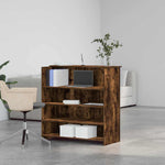 Reception Desk Smoked Oak 100x50x103.5 cm Engineered Wood 3324164