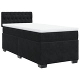 Box Spring Bed with Mattress Black 100x200 cm Velvet 3286242