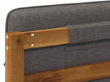 Bed Frame with Upholstered Headboard Natural and Light Grey 904071