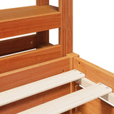 Bed Frame without Mattress Wax Brown 140x200 cm Solid Wood Pine 3306383