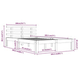 Bed Frame without Mattress Solid Wood 200x200 cm 814774