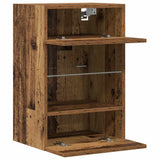 Wall Cabinets with LED Lights for TV 2 pcs Old Wood 40x30x60,5 cm 857680