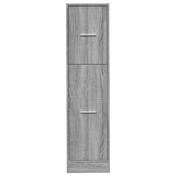 Apothecary Cabinet Grey Sonoma 30x41x118 cm Engineered Wood 855165