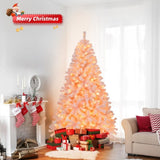 ZNTS 6 FT Artificial Christmas Tree with DIY 100 Warm Lights Battery Operated, 750 Branch Tips and Sturdy 52212843