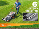 18V Cordless Lawnmower with 2 x 4Ah Batteries, Battery Lawn Mower with 34cm Cutting Width, Mulching T3398P551793